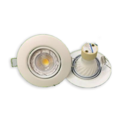 RD96A_White_Casing_GU10_6W_Bulb_GU10_Holder_80mm